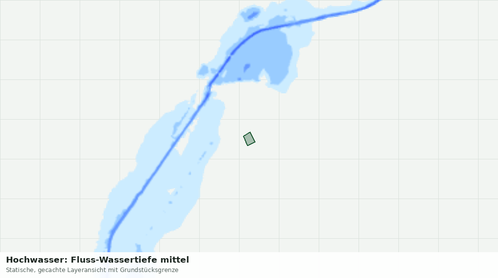 Statische Kartenansicht: Hochwasser: Fluss-Wassertiefe mittel