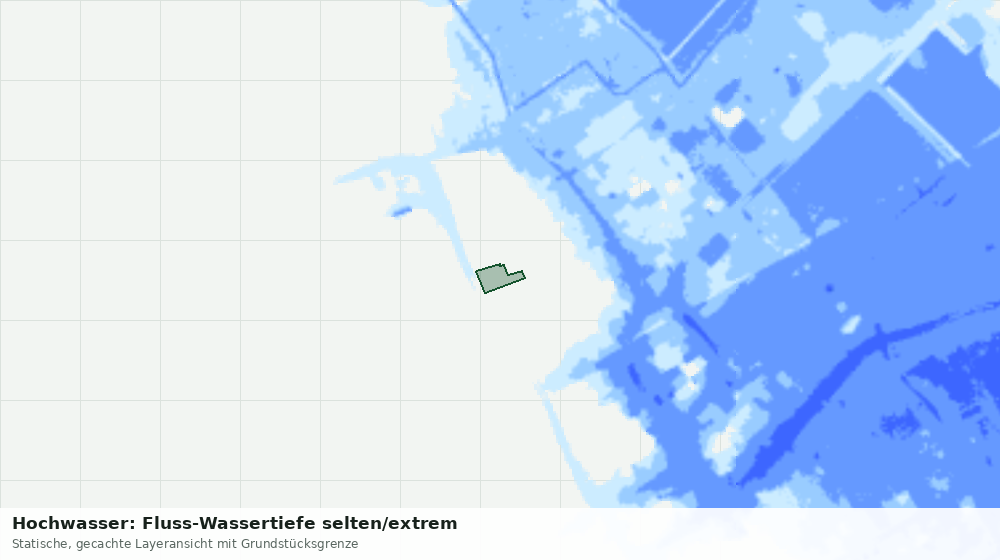 Statische Kartenansicht: Hochwasser: Fluss-Wassertiefe selten/extrem