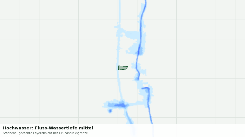 Statische Kartenansicht: Hochwasser: Fluss-Wassertiefe mittel