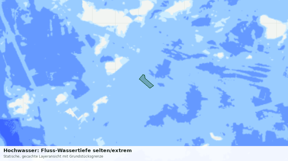 Statische Kartenansicht: Hochwasser: Fluss-Wassertiefe selten/extrem