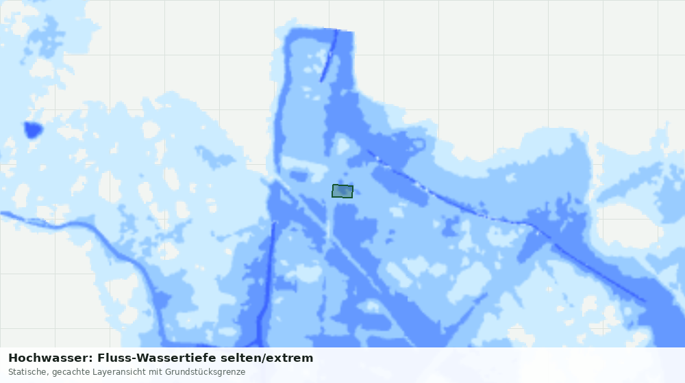 Statische Kartenansicht: Hochwasser: Fluss-Wassertiefe selten/extrem