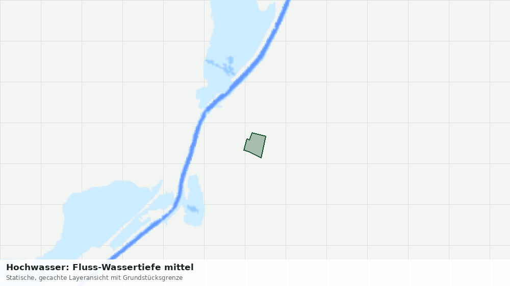 Statische Kartenansicht: Hochwasser: Fluss-Wassertiefe mittel