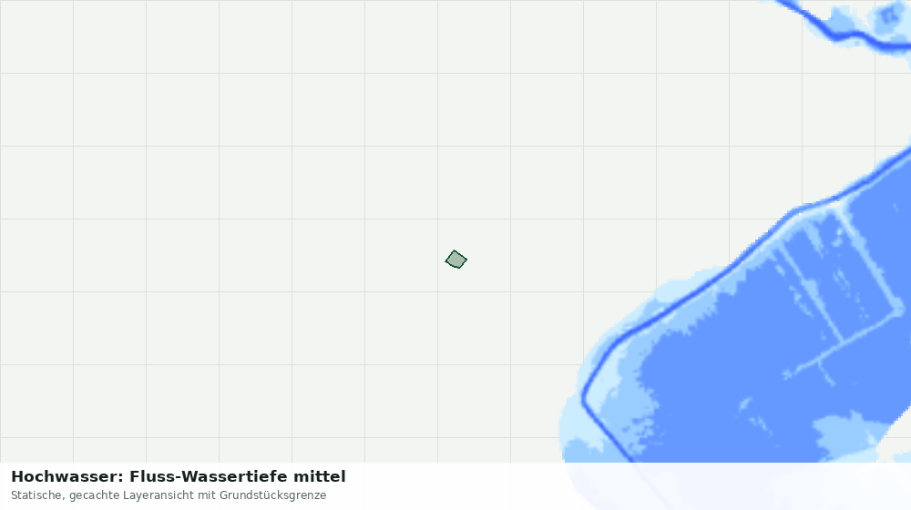 Statische Kartenansicht: Hochwasser: Fluss-Wassertiefe mittel
