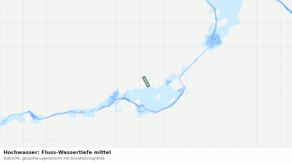 Statische Kartenansicht: Hochwasser: Fluss-Wassertiefe mittel