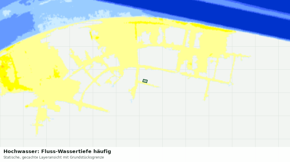 Statische Kartenansicht: Hochwasser: Fluss-Wassertiefe häufig