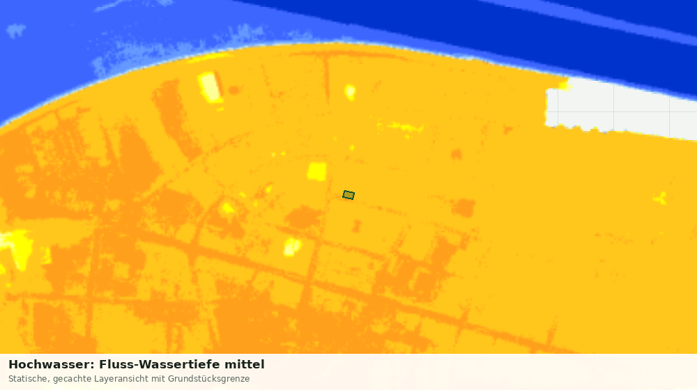 Statische Kartenansicht: Hochwasser: Fluss-Wassertiefe mittel