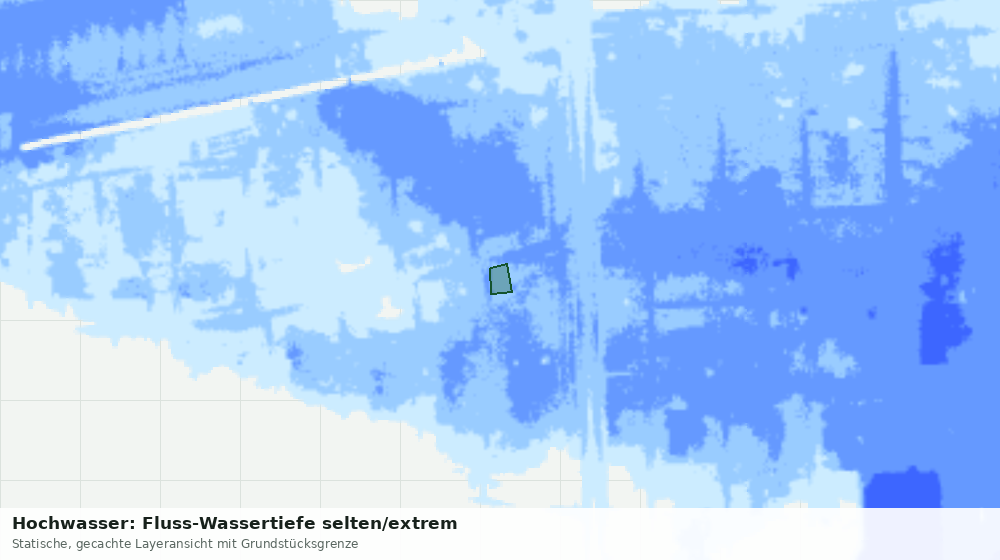 Statische Kartenansicht: Hochwasser: Fluss-Wassertiefe selten/extrem