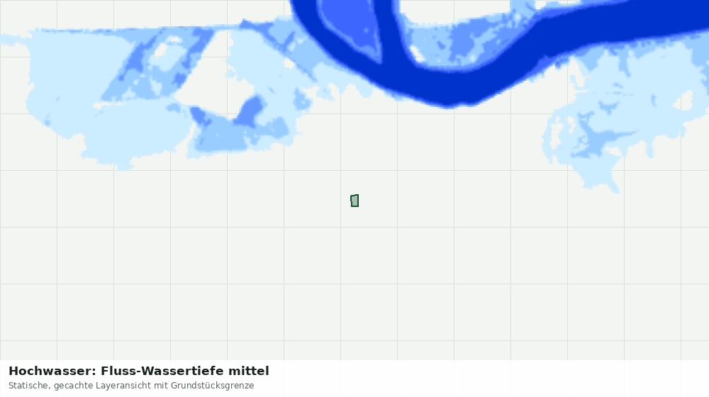 Statische Kartenansicht: Hochwasser: Fluss-Wassertiefe mittel