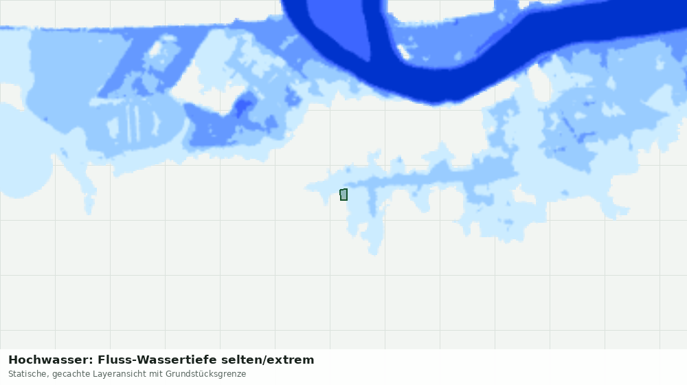 Statische Kartenansicht: Hochwasser: Fluss-Wassertiefe selten/extrem