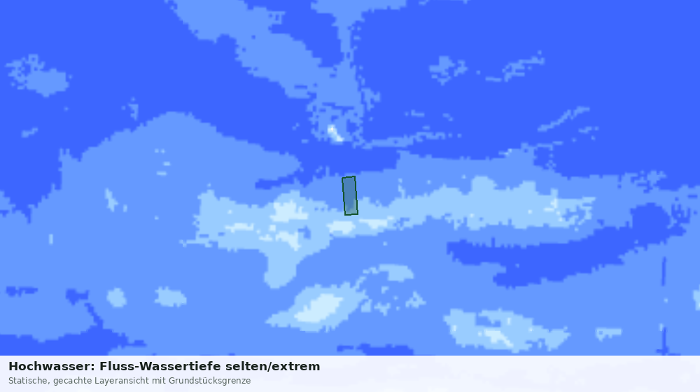 Statische Kartenansicht: Hochwasser: Fluss-Wassertiefe selten/extrem