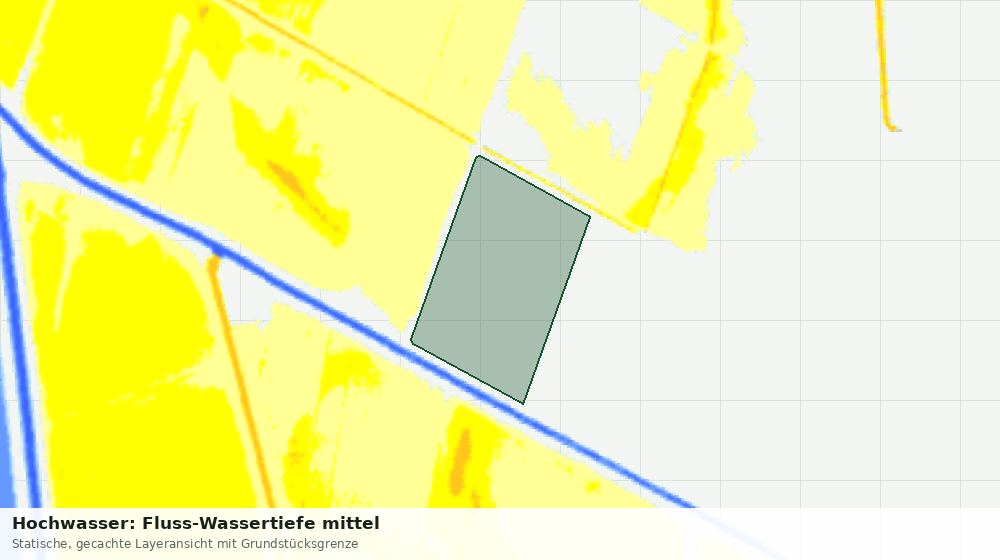 Statische Kartenansicht: Hochwasser: Fluss-Wassertiefe mittel