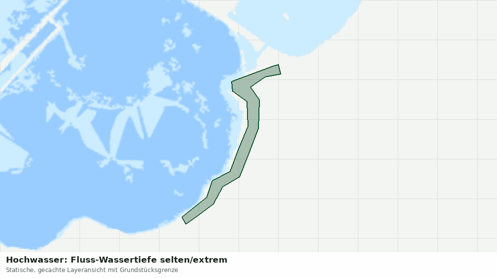 Statische Kartenansicht: Hochwasser: Fluss-Wassertiefe selten/extrem