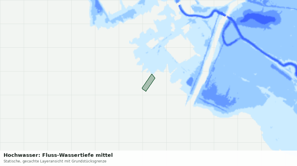 Statische Kartenansicht: Hochwasser: Fluss-Wassertiefe mittel