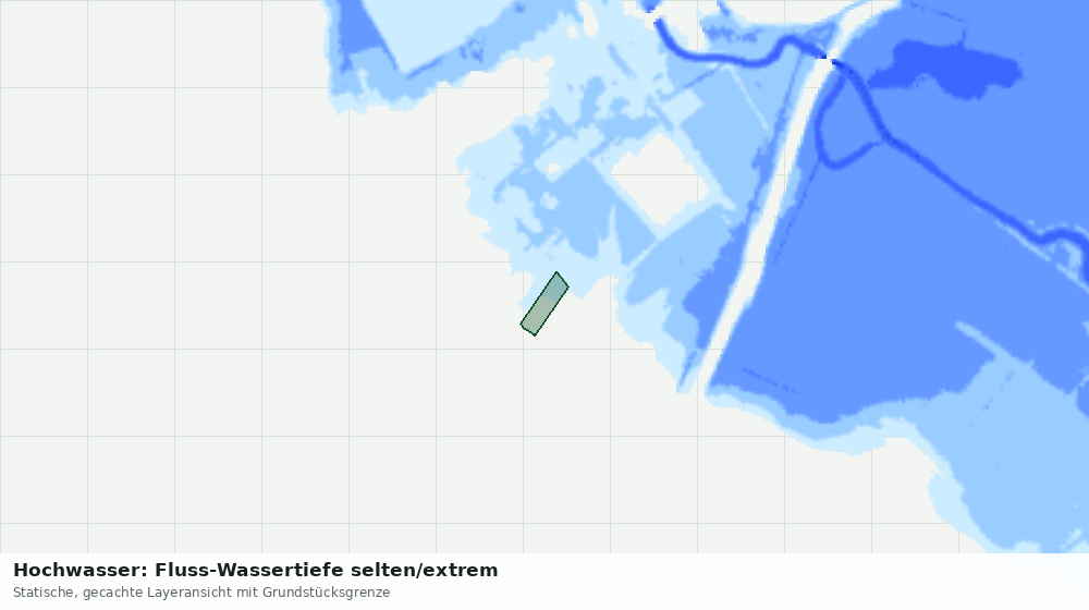 Statische Kartenansicht: Hochwasser: Fluss-Wassertiefe selten/extrem