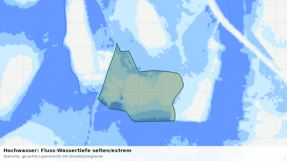 Statische Kartenansicht: Hochwasser: Fluss-Wassertiefe selten/extrem
