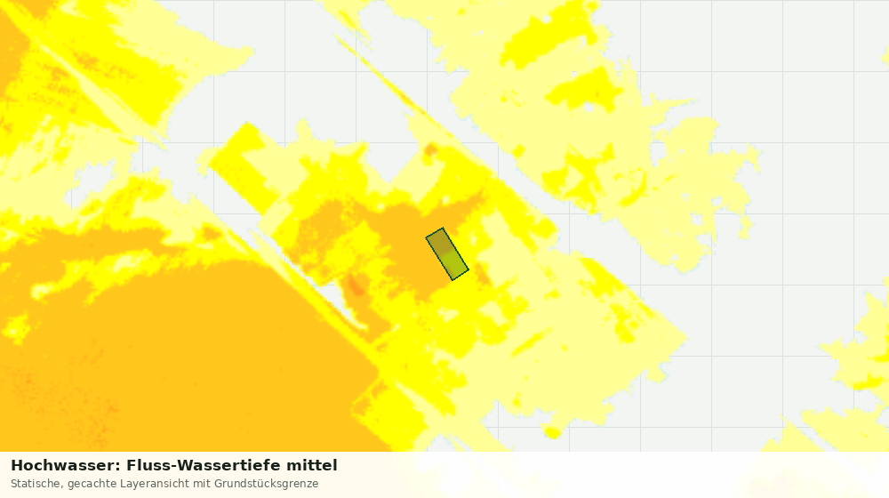 Statische Kartenansicht: Hochwasser: Fluss-Wassertiefe mittel