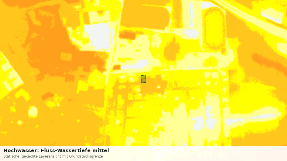 Statische Kartenansicht: Hochwasser: Fluss-Wassertiefe mittel