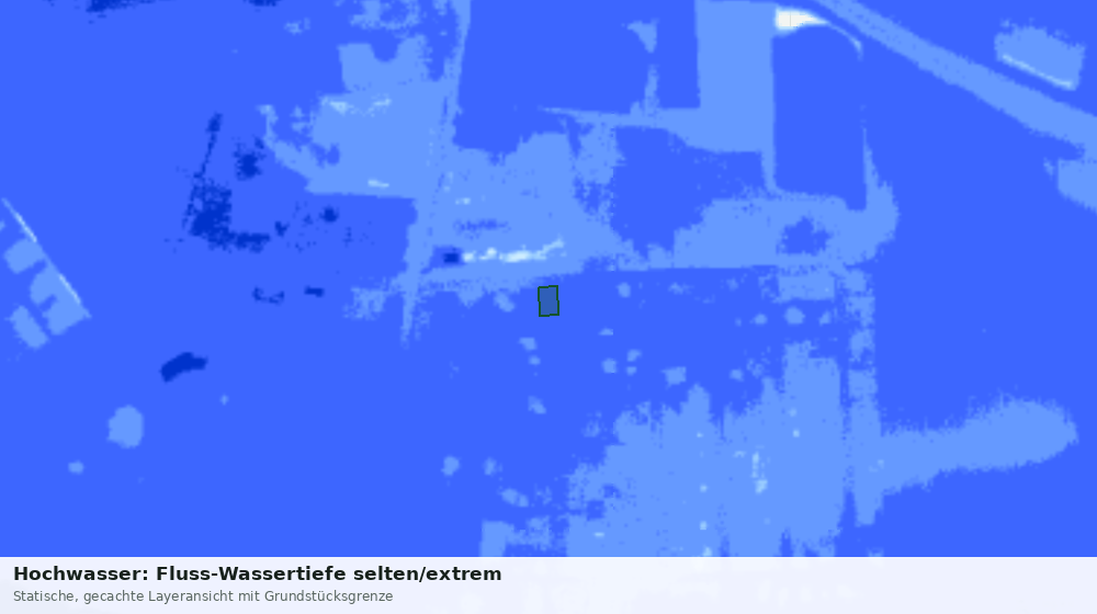 Statische Kartenansicht: Hochwasser: Fluss-Wassertiefe selten/extrem