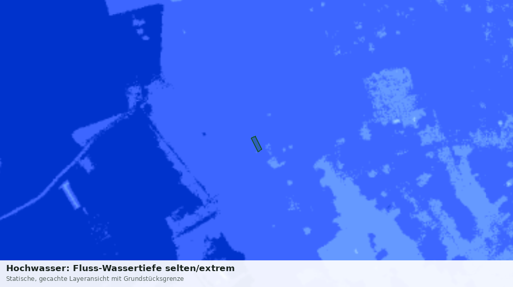 Statische Kartenansicht: Hochwasser: Fluss-Wassertiefe selten/extrem