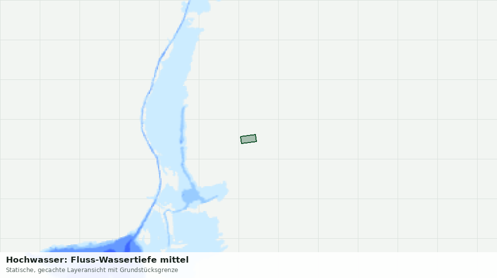Statische Kartenansicht: Hochwasser: Fluss-Wassertiefe mittel