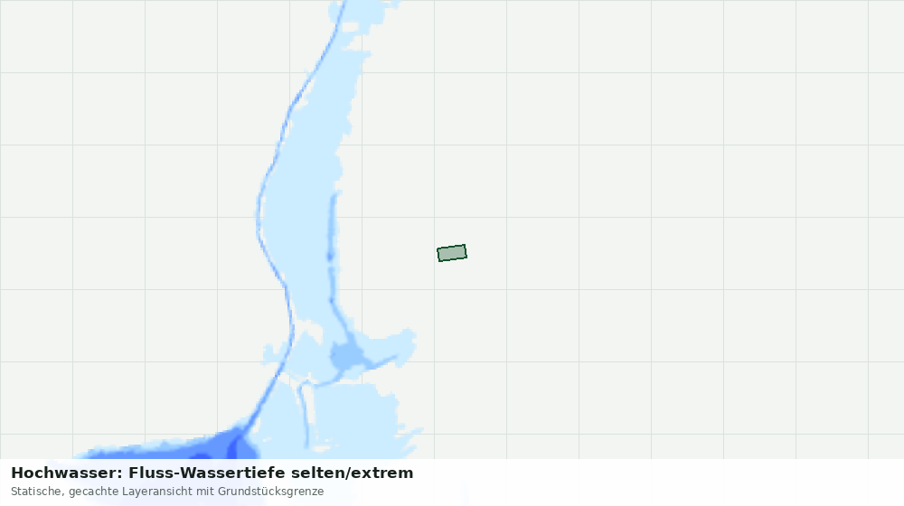 Statische Kartenansicht: Hochwasser: Fluss-Wassertiefe selten/extrem