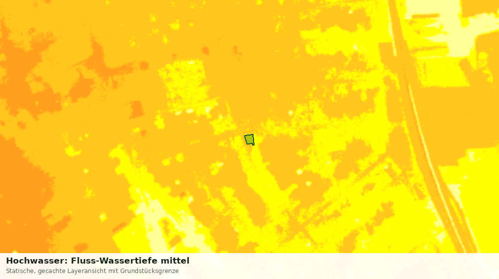 Statische Kartenansicht: Hochwasser: Fluss-Wassertiefe mittel