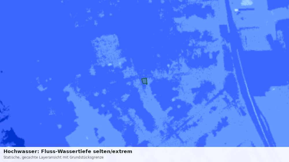 Statische Kartenansicht: Hochwasser: Fluss-Wassertiefe selten/extrem