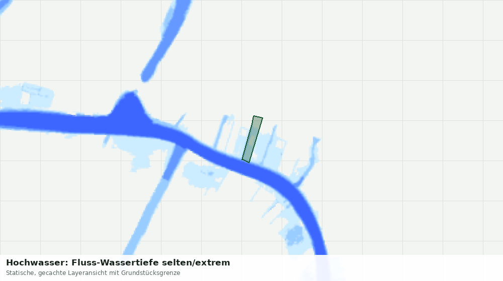 Statische Kartenansicht: Hochwasser: Fluss-Wassertiefe selten/extrem