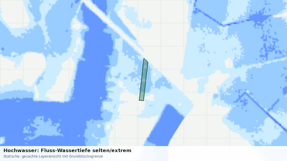 Statische Kartenansicht: Hochwasser: Fluss-Wassertiefe selten/extrem