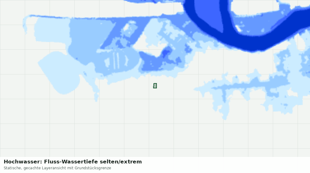 Statische Kartenansicht: Hochwasser: Fluss-Wassertiefe selten/extrem