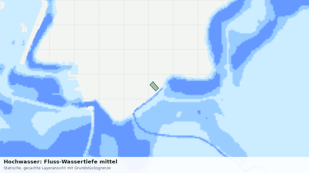 Statische Kartenansicht: Hochwasser: Fluss-Wassertiefe mittel