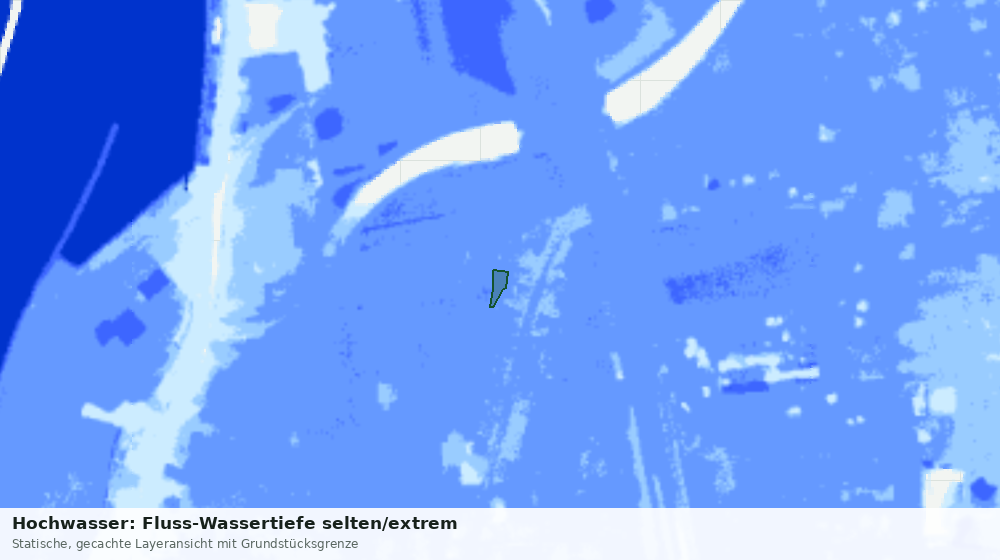 Statische Kartenansicht: Hochwasser: Fluss-Wassertiefe selten/extrem