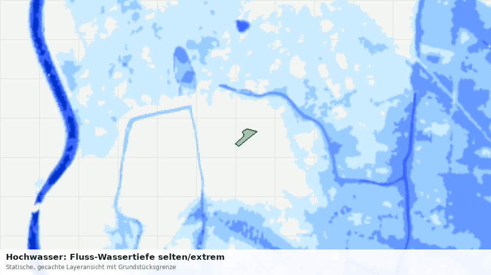 Statische Kartenansicht: Hochwasser: Fluss-Wassertiefe selten/extrem