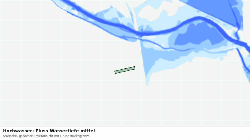 Statische Kartenansicht: Hochwasser: Fluss-Wassertiefe mittel