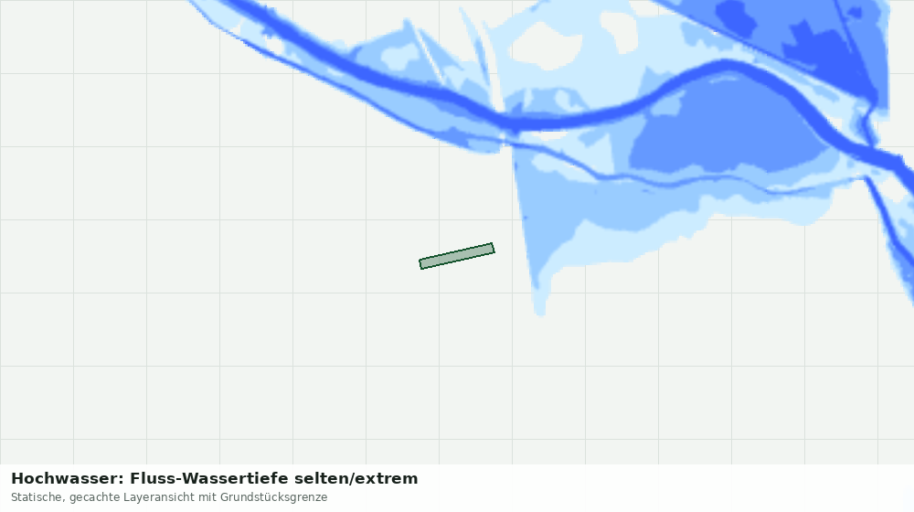 Statische Kartenansicht: Hochwasser: Fluss-Wassertiefe selten/extrem