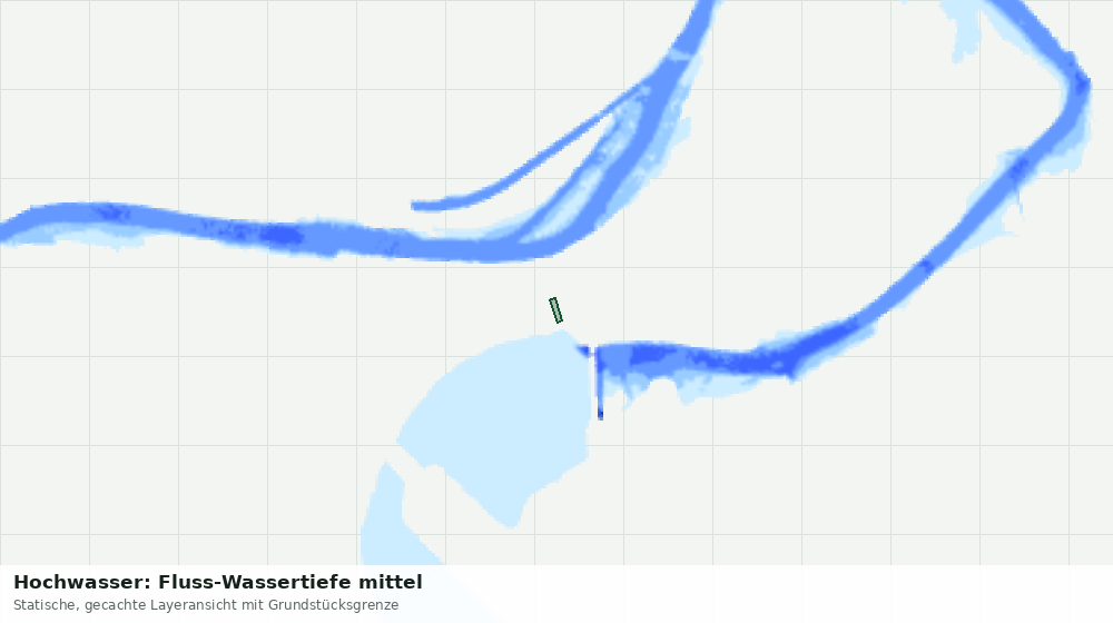 Statische Kartenansicht: Hochwasser: Fluss-Wassertiefe mittel