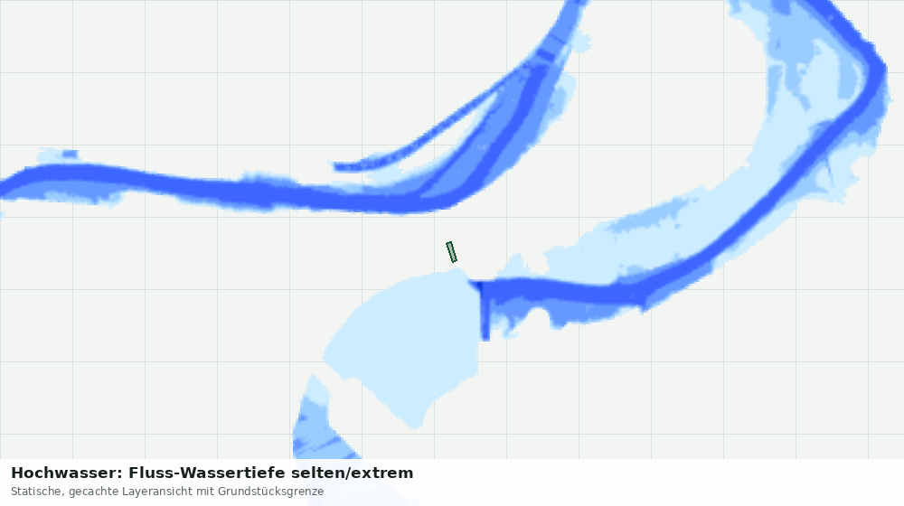 Statische Kartenansicht: Hochwasser: Fluss-Wassertiefe selten/extrem