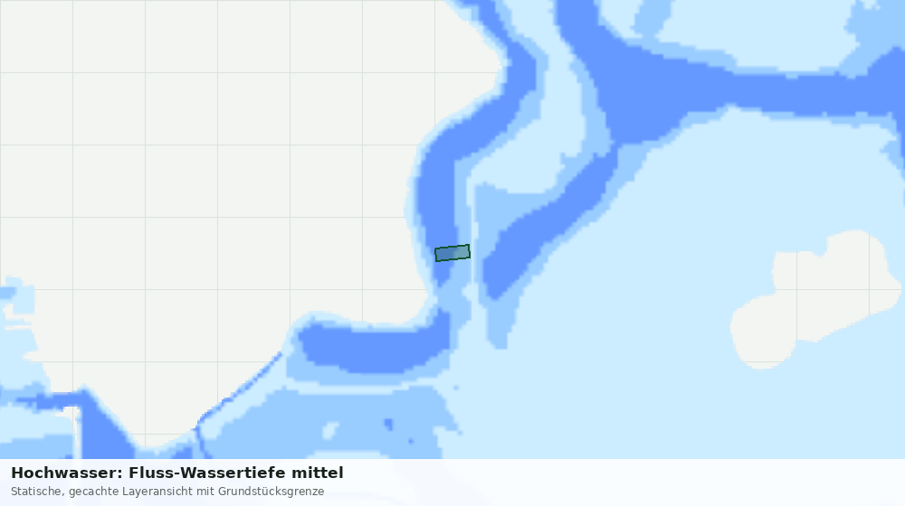 Statische Kartenansicht: Hochwasser: Fluss-Wassertiefe mittel