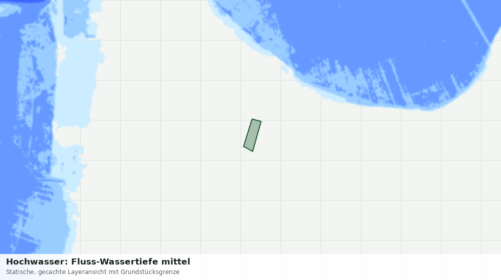 Statische Kartenansicht: Hochwasser: Fluss-Wassertiefe mittel