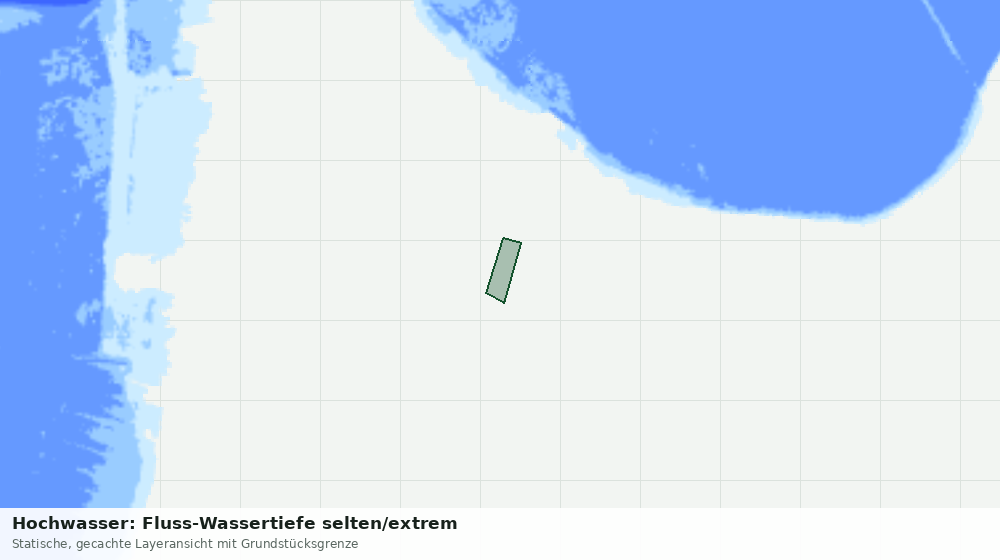 Statische Kartenansicht: Hochwasser: Fluss-Wassertiefe selten/extrem