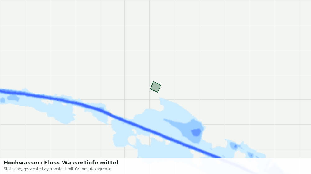 Statische Kartenansicht: Hochwasser: Fluss-Wassertiefe mittel