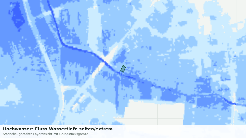 Statische Kartenansicht: Hochwasser: Fluss-Wassertiefe selten/extrem
