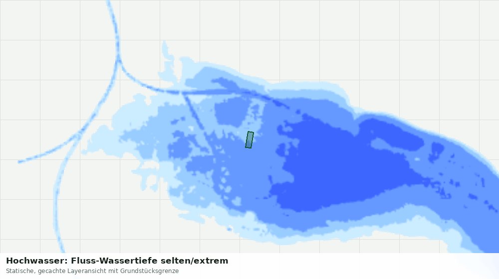 Statische Kartenansicht: Hochwasser: Fluss-Wassertiefe selten/extrem