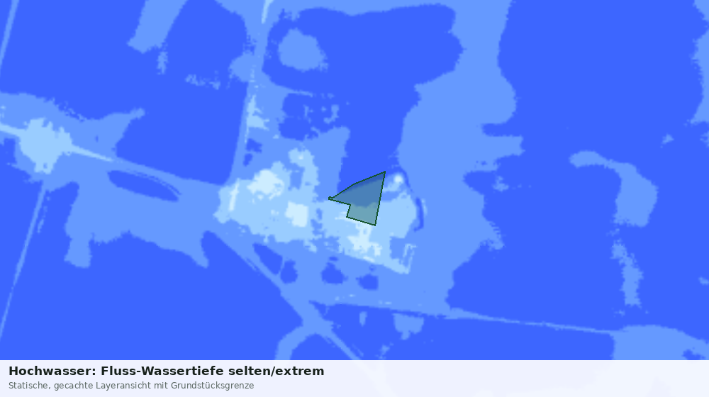 Statische Kartenansicht: Hochwasser: Fluss-Wassertiefe selten/extrem