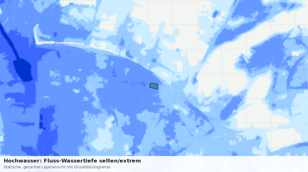 Statische Kartenansicht: Hochwasser: Fluss-Wassertiefe selten/extrem