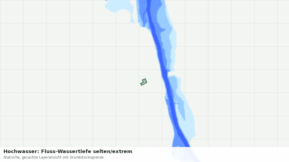 Statische Kartenansicht: Hochwasser: Fluss-Wassertiefe selten/extrem