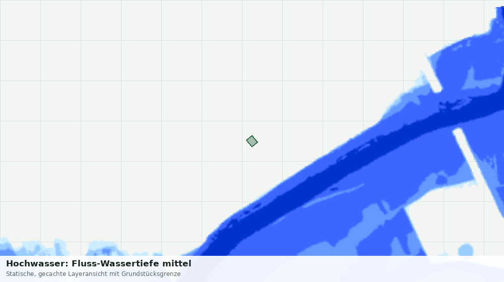 Statische Kartenansicht: Hochwasser: Fluss-Wassertiefe mittel