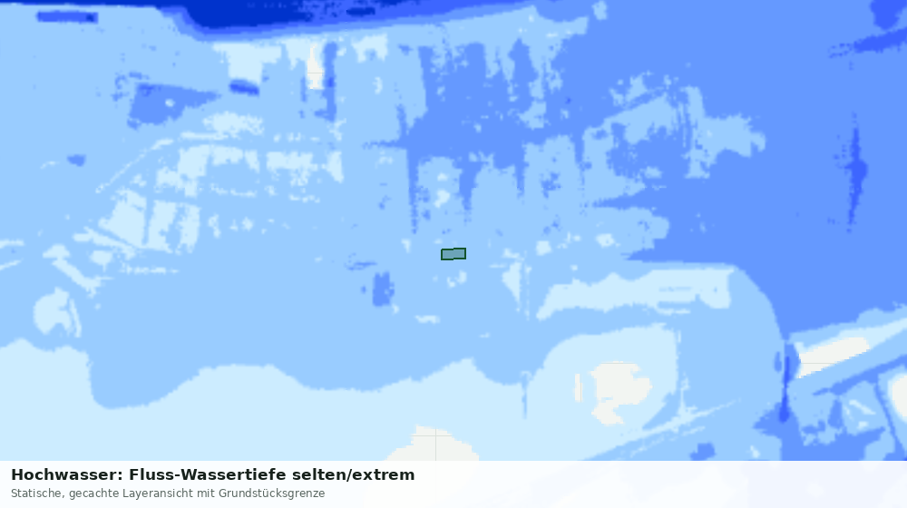 Statische Kartenansicht: Hochwasser: Fluss-Wassertiefe selten/extrem