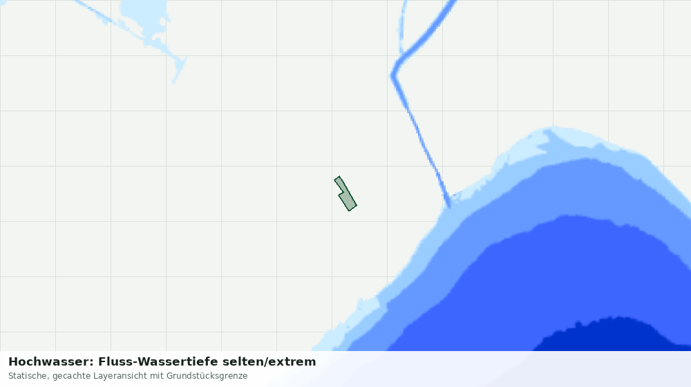 Statische Kartenansicht: Hochwasser: Fluss-Wassertiefe selten/extrem
