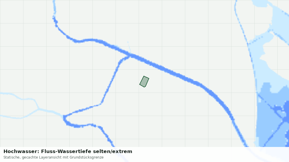 Statische Kartenansicht: Hochwasser: Fluss-Wassertiefe selten/extrem